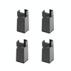 4pcs/set Adjustable Furniture Heightening Feet Pad, Size: 75mm High(Black Clip Chair Foot For 22-42mm)