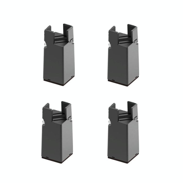 4pcs/set Adjustable Furniture Heightening Feet Pad, Size: 75mm High(Black Clip Chair Foot For 22-42mm)