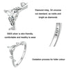 BSR308 Sterling Silver S925 Teardrop Vine Ring Zirconia Branch Leaf Jewellery(No.7)