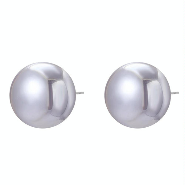 E2208-3 Gray Pearl Stud Earrings Jewelry