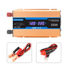 Carmaer Modified Sine Wave 24V to 220V 500W Car Multi-function Double Digital Display Inverter Household Power Converter
