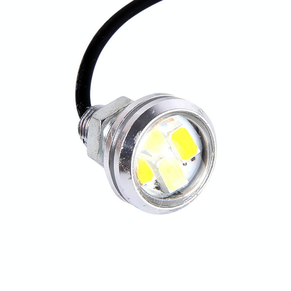 10 PCS 20W 4 LEDs SMD 5630 White Light + Yellow Light Daytime Running Light Turn Light Eagle Eye Light, DC 12V, Cable Length: 90cm(Silver)