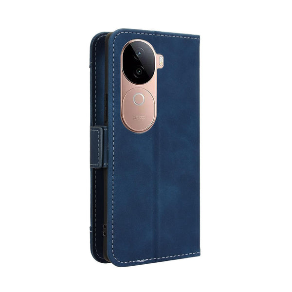 For vivo V40e 5G / iQOO Z9S 5G Skin Feel Calf Texture Card Slots Leather Phone Case(Blue)