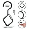 2pcs Household S Hooks For Hanging Metal Windproof Hooks With Safety Buckle, Color: White