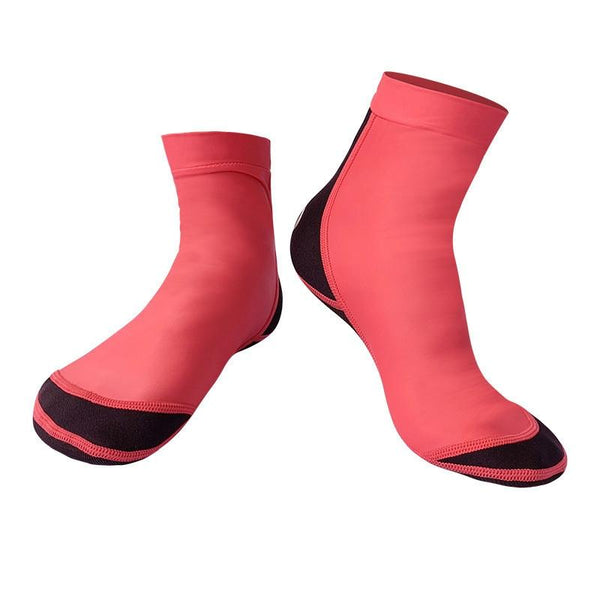 DIVE & SAIL 1.5mm Neoprene + Nylon Snorkeling Socks Diving Socks Anti-slip Anti-scratch Beach Socks, Size:S (33-35)(Women Red)