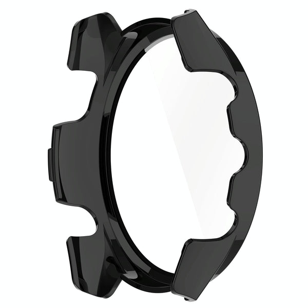 For Garmin Forerunner 265 PC + Tempered Glass Film Integrated Watch Protective Case(Black)