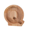 Wooden English Alphabet Piggy Bank Transparent Acrylic Piggy Bank(Q)