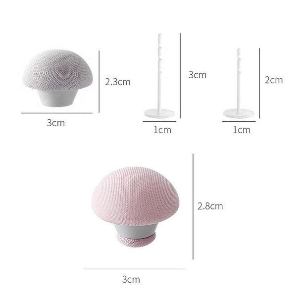 8 PCS Non-marking One-touch Unlocking Mushroom-shaped Quilt Fixer Pink+Cloth Needle