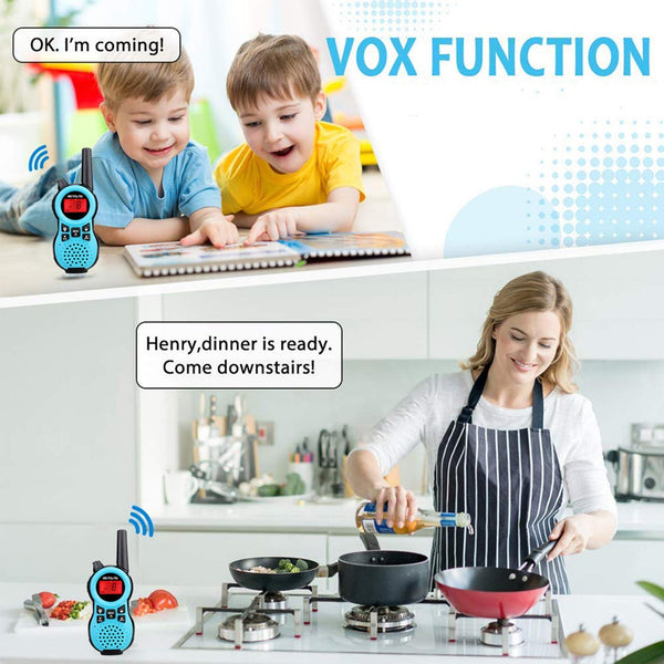 1 Pair RETEVIS RT38 US Frequency 22CHS FRS License-free Children Handheld Walkie Talkie(Blue)