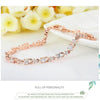 Women Shining Cubic Zircon Crystal Jewelry Bracelet(silver)