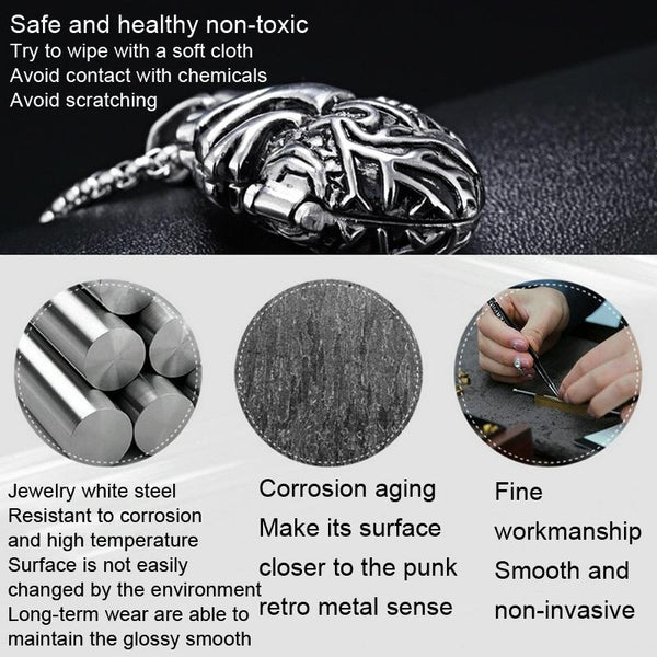 1168 Personalized Titanium Steel Cardiac Pendant Can Be Opened, Color: Steel Color Small Single Pendant