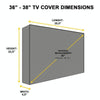 Outdoor TV Waterproof and Dustproof Universal Protector Cover, Size:52-55 inch