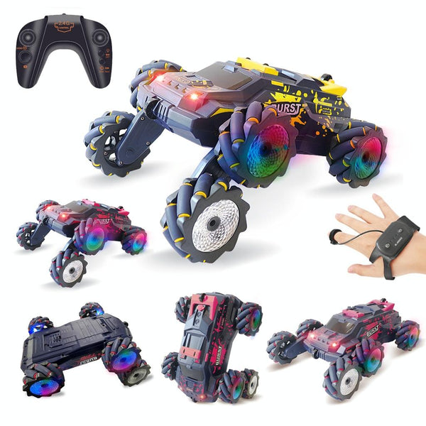 MoFun JC03P 2.4G Remote Control Six-wheeled Stunt Car, Specifications:Single RC(Red)