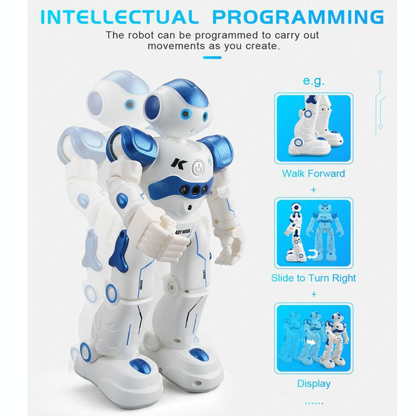 JJR/C R2 CADY WIDA RC Robot Gesture Sensor Dancing Intelligent Program Toy Gift for Children Kids Entertainment with Remote Control(Blue)