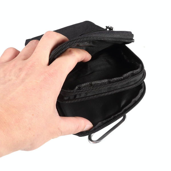 Denim Casual Waist Bag Crossbody Shoulder Bag(Black)