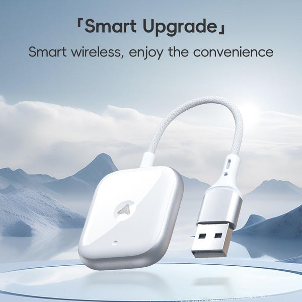 For Android Car Carplay Box Wired to Wireless Auto Conversion Adapter(White)