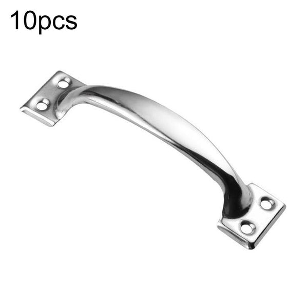 10pcs 6 inch Bow-Shaped Stainless Steel Door Handle Simple Window And Cabinet Drawer Handle