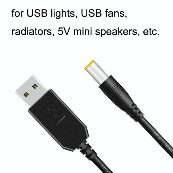2pcs DC 5V To 12V USB Booster Cable Mobile Power Router Power Cord
