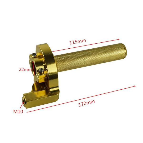 Motorcycle Off-Road Vehicle Modified CNC Handle Throttle Clamp Hand Grip Big Torque Oil Visual Throttle Accelerator(Red)