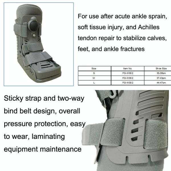 Ankle Support Inflatable Achilles Tendon Boots Air Bag Full Bag Walking Shoes(XL)