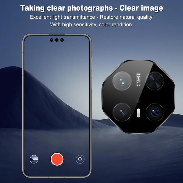 For Huawei Mate 70 RS Ultimate imak Black Version HD Glass Rear Camera Lens Film, Self-positioning Version