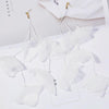 Long Exaggerated Fabric Art Handmade Petal Earrings, Color: E1908-32 White