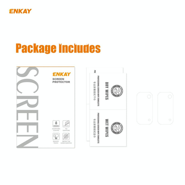 For Samsung Galaxy S20 2 PCS Hat-Prince ENKAY 0.2mm 9H 2.15D Round Edge Rear Camera Lens Tempered Glass Film