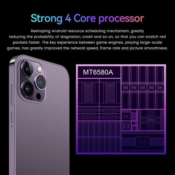 I14 Pro / N85 4G, 1GB+8GB, 6.1 inch Screen, Face Identification, Android  8.1 MTK6737 Quad Core, Network: 4G, Dual SIM(Purple)