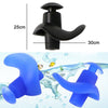 Swimming Waterproof Spiral Silicone Earplugs(Blue)