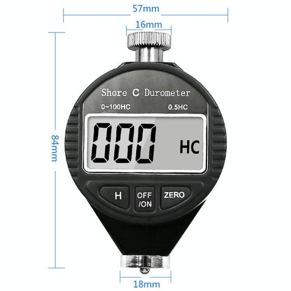 Electronic Digital Display Hard Meter Plastic Rubber Silicone Tire Hardness Meter, Model: 0-100HA A