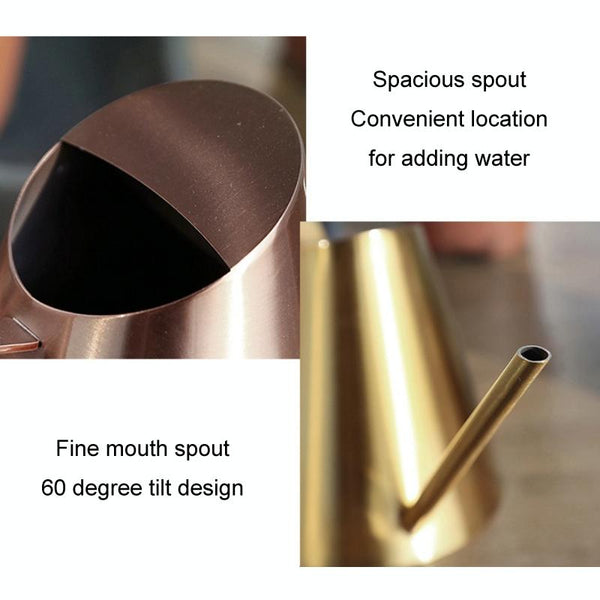 Household Gardening Stainless Steel Long Spout Watering Pot, Size: 400ML(Gold)