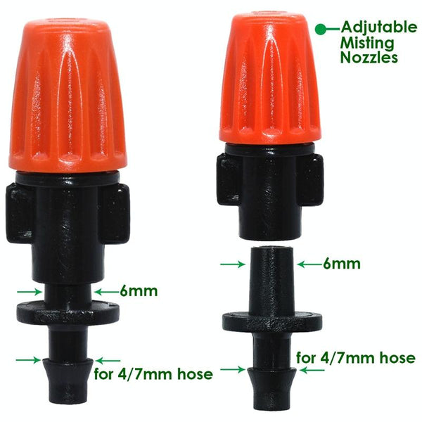 20pcs TF-118 Gardening Irrigation Drip Irrigation System Set Accessories Both Sides Connection 4/7mm Capillary (Gray)