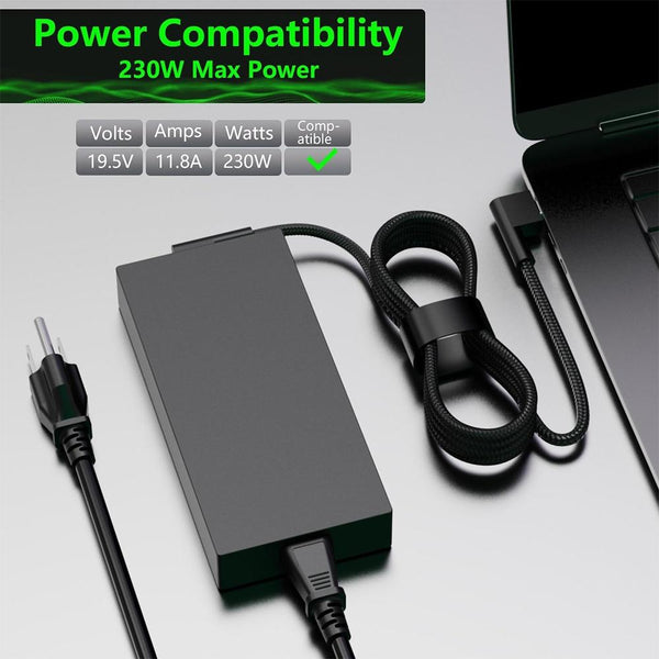 230W 19.5V 11.8A Laptop Notebook Power Adapter For Razer 3 Pin, Plug:US Plug