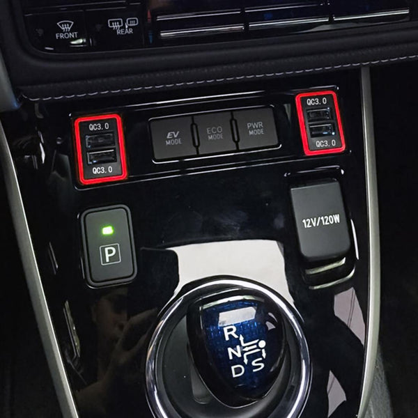 Car QC3.0 Fast Charge USB Interface Modification Charger for Toyota, Cigarette Lighter to Take Power(Red Light)