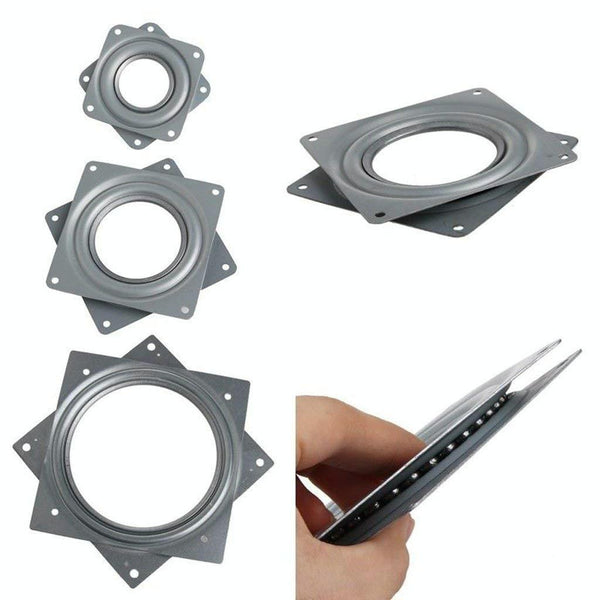 2pcs 3 inch Hollow Square Dining Table Turntable Furniture Hardware