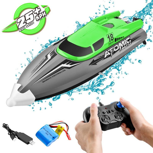 EB02 2.4G Wireless RC Boat Circulating Water-Cooled High-Speed Speedboat Racing Boat Model Toy(Orange)