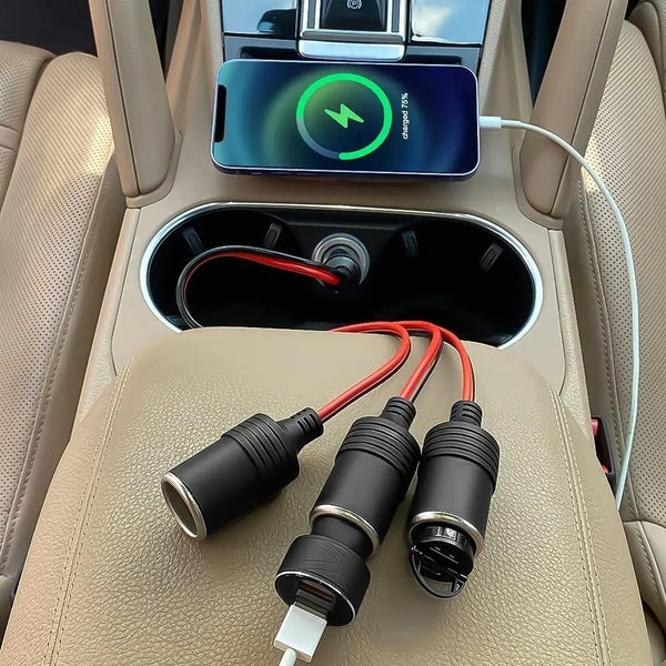 4 In 1 Auto High Power Cigarette Lighter Car Charger