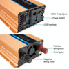 Carmaer Modified Sine Wave 24V to 220V 1600W Car Multi-function Double Digital Display Inverter Household Power Converter