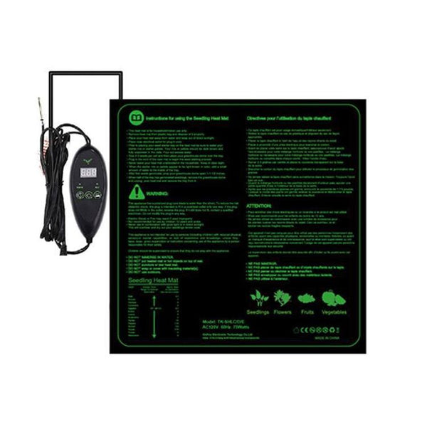20 x 20 inch Digital Display Seedling Heating Pad With Timed Temperature Adjustment(UK Plug 240V)