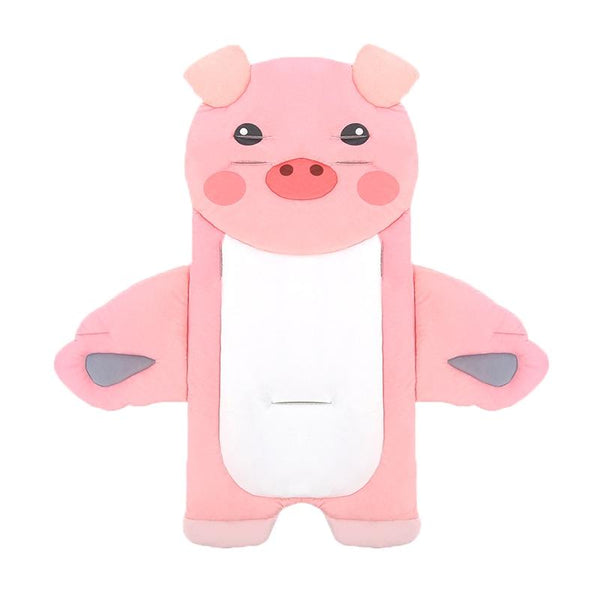 Baby Carriage Cushion Cotton Four Seasons General Purpose Dining Chair Mat(Pink Piglet)