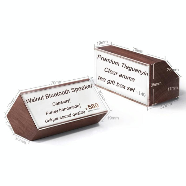 Walnut Pentagonal Jewelry Display Price Tag Board(70x32mm)