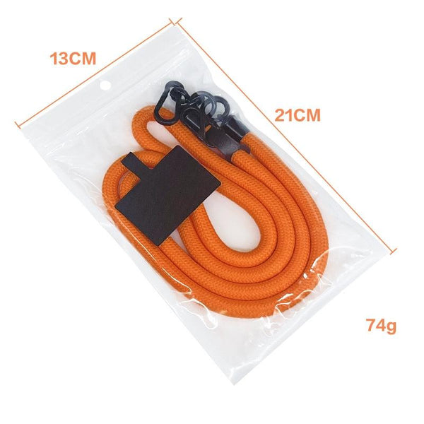 10mm Thick Rope Mobile Phone Lanyard Spacer Adjustable Anti Theft Phone Strap(NO.11 Red and Yellow)