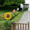 3pcs / Set Outdoor Lawn Patio Decoration Iron Flower Inserts