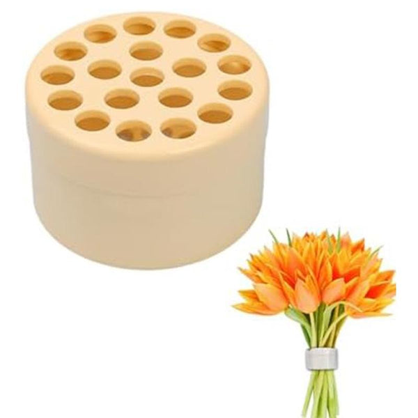Spiral Ikebana Stem Holder for Vases DIY Bouquet Twister Flower Arrangement Holder, Size: Large(Yellow)