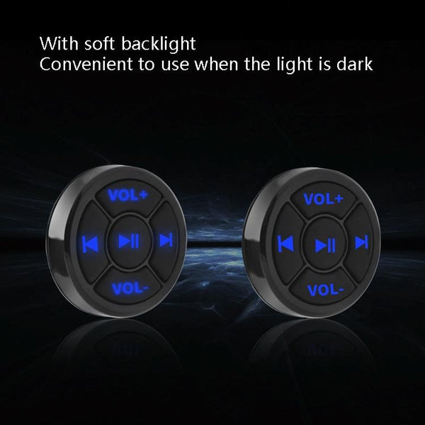 Car Mobile Phone Remote Control Bluetooth Wireless Multimedia Button Remote Control Music Playback Selfie, Colour: Black