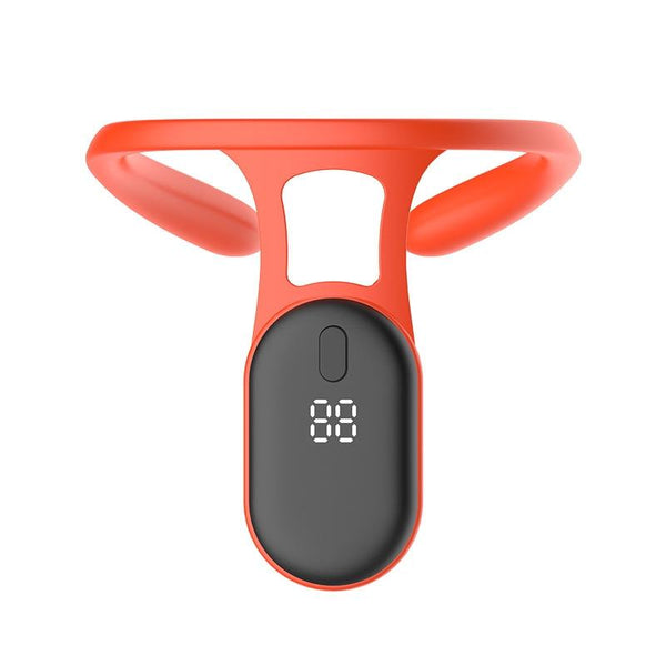 2150 Student Humpback Vibration Reminds With LCD Hanging Neck Corretor(Orange)