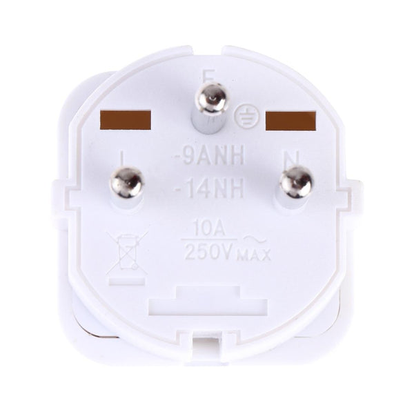 Portable Universal Socket to Israel Plug Power Adapter Travel Charger (White)