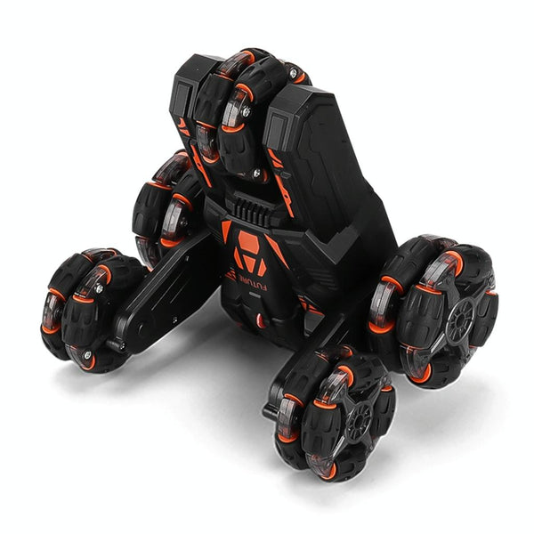 MoFun Five-wheeled Stunt Car 360-degree Swing Arm 2.4G Multifunctional RC Car, Specifications:Single(Black)
