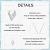 S925 Sterling Silver Platinum Plated Square Geometric Sparkling Necklace(SCN517)