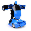 1023 4 Channels Remotely Deformed Car Toy Car(Blue)